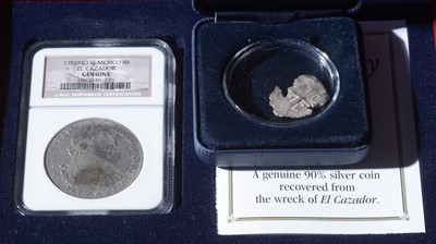 Lot 155 - Two Shipwrecked silver coins.