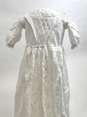 Lot 1191 - An 1840s baby's Broderie Anglaise gown