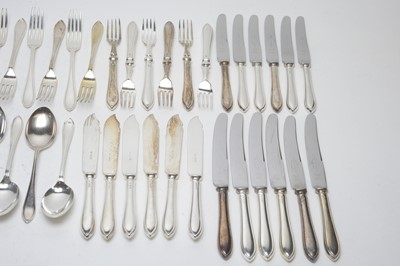 Lot 542 - A set of Elizabeth II silver cutlery for six places, by Edward Viners