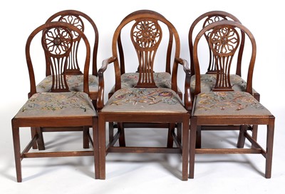 Lot 20A - Six George III style mahogany dining chairs