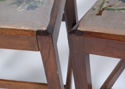 Lot 20 - Six George III style mahogany dining chairs