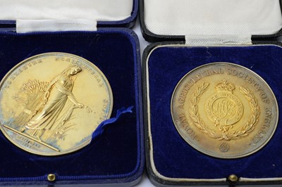 Lot 161 - Six silver, silver gilt and metal Agricultural prize medallions