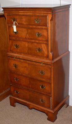 Lot 22 - A Bevan-Funnell Reprodux mahogany chest on chest.
