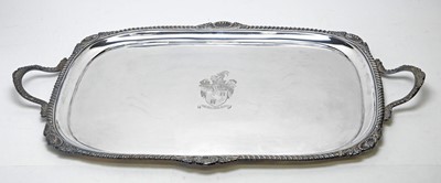 Lot 576 - An Edwardian silver two-handled tray, by Reid & Sons