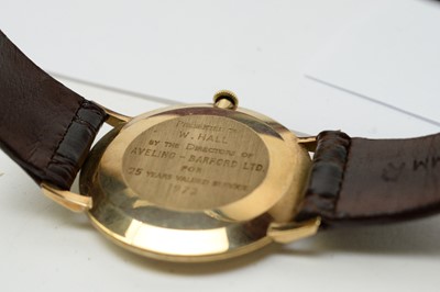 Lot 173 - A 9ct yellow gold cased wristwatch by Hamilton