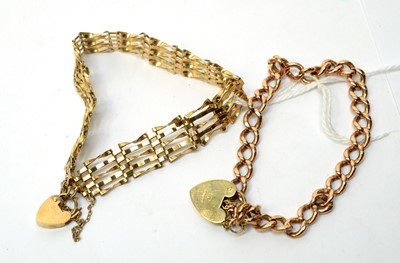 Lot 210 - Two gold bracelets