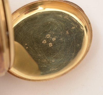 Lot 395 - An Edwardian 18ct yellow gold cased pocket watch