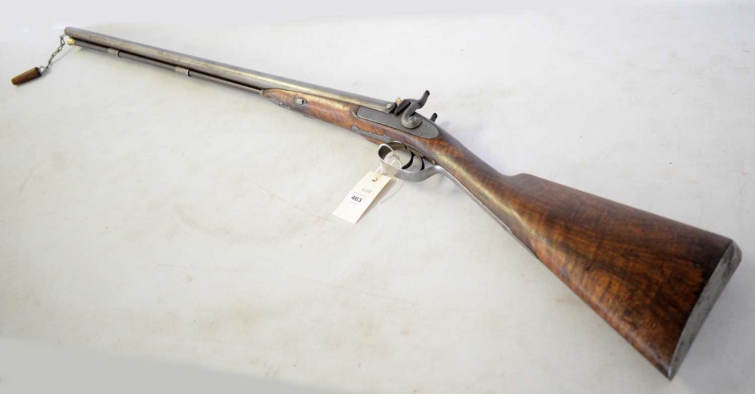 Lot 463 - A 19th Century percussion action double-barrelled shotgun