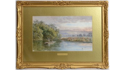 Lot 876 - Samuel Phillips Jackson - Temple Goring & Waterfall, and A View Near Streatley | watercolour
