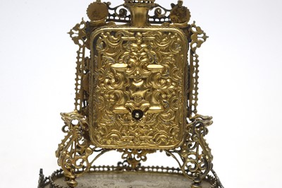 Lot 618 - A 19th Century Hungarian 800 standard silver gilt clock