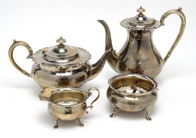 Lot 541 - A George V silver four piece tea and coffee service, by Walker & Hall