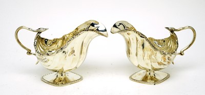 Lot 591 - A pair of late Victorian silver sauce boats, by Thomas Hayes