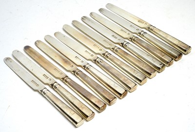 Lot 555 - A set of twelve George III silver tea knives, by Richard Sawyer
