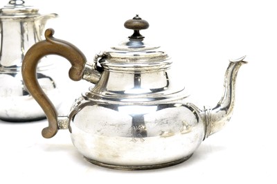 Lot 572 - A George V four piece silver tea service, by Reid & Sons