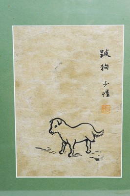 Lot 738 - Pair Chinese ink drawings, framed.