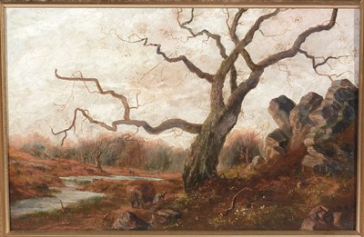 Lot 119 - 19th Century British School - Atmospheric Landscape with Gnarled Tree | oil