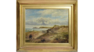 Lot 1003 - Thomas Earl - Rabbit Warren on the Yorkshire Coast | oil