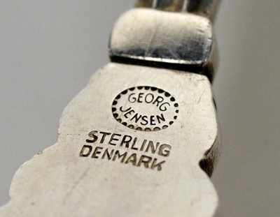Lot 626 - Georg Jensen, Denmark: silver acorn pattern flatware