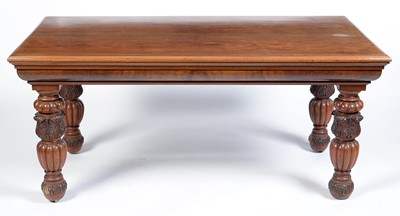 Lot 1059 - A Victorian walnut dining table