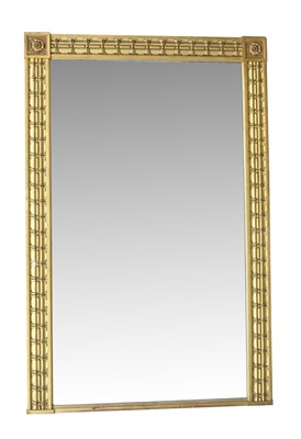 Lot 1022 - A 19th Century large gilt wood mirror