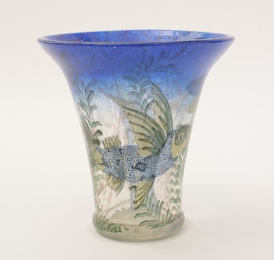 Lot 445 - Art glass fish vase