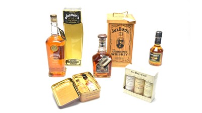 Lot 1084 - Three bottles of good Jack Daniel's whisky and other whisky miniatures