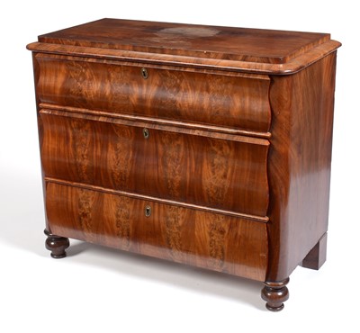 Lot 1046 - A 19th Century mahogany Biedermeier style chest