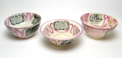 Lot 794 - Three Sunderland lustre bowls.