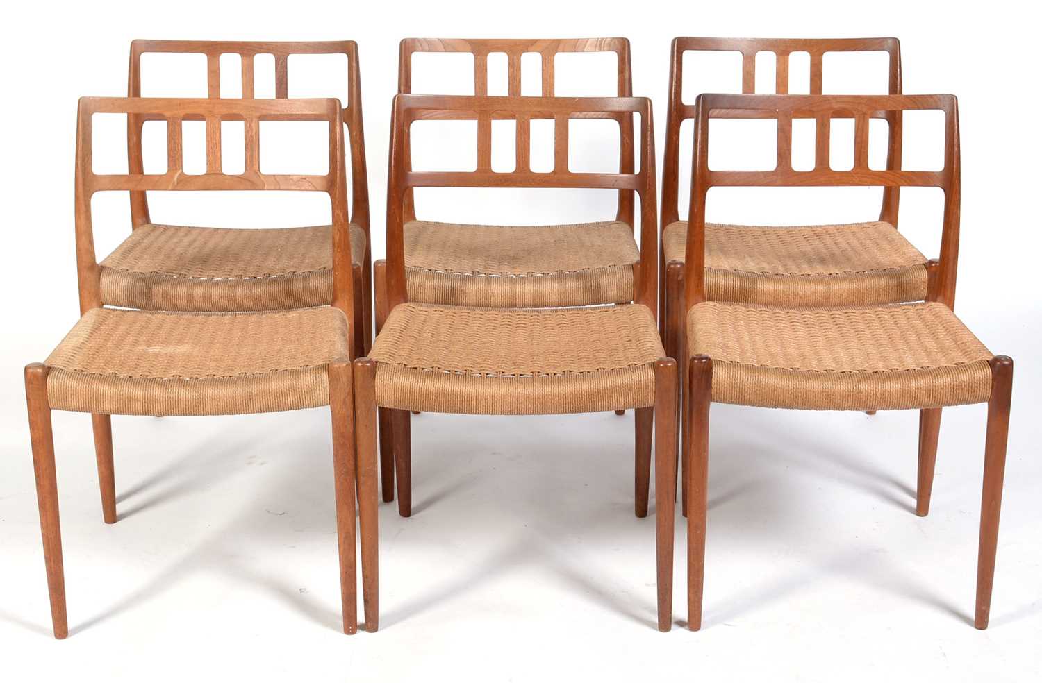 Lot 1069 - Niels Otto Moller for J L Moller: six model 79 dining chairs