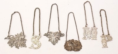 Lot 150 - Silver and plated decanter labels.
