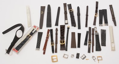 Lot 111 - A selection of watch buckles and straps