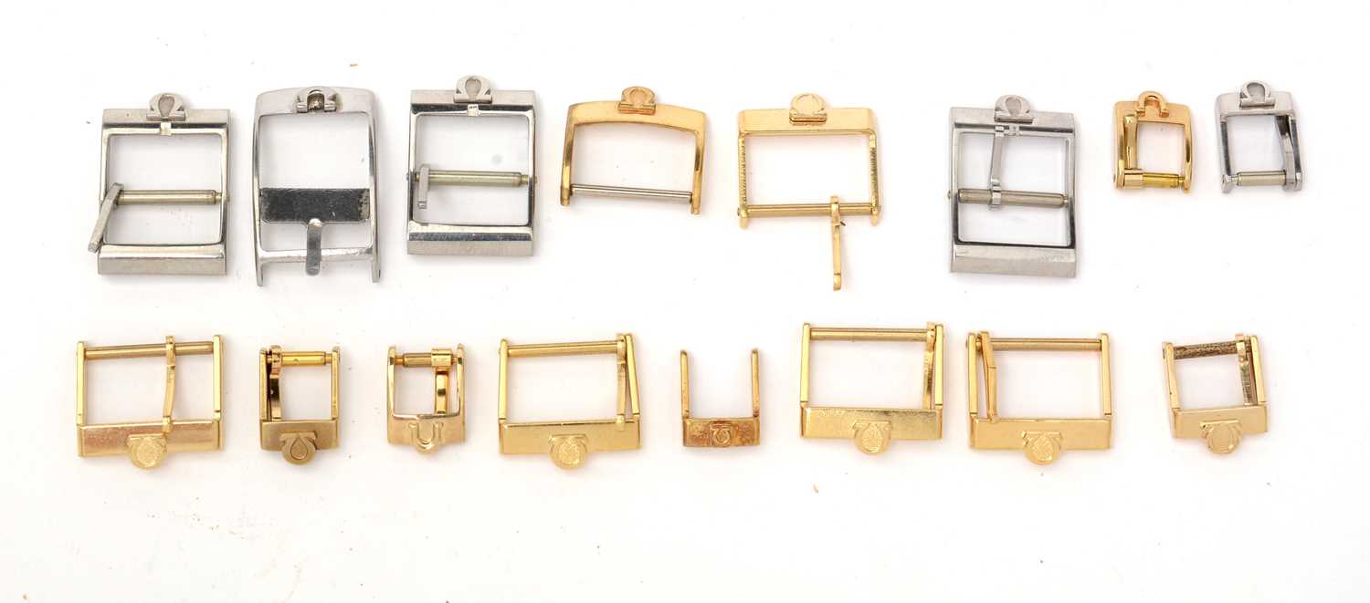 Lot 113 - A selection of Omega watch buckles
