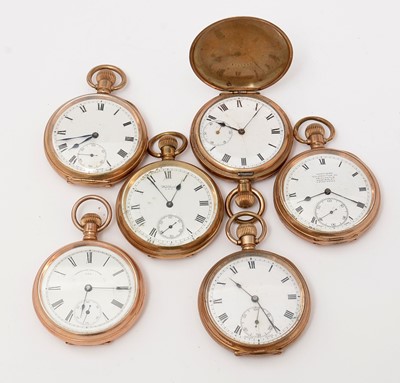 Lot 115 - A selection of plated cased pocket watches