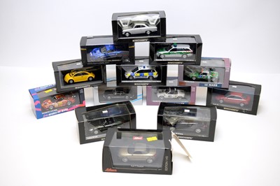 Lot 221 - A collection of die cast model vehicles including Minichamps and others.