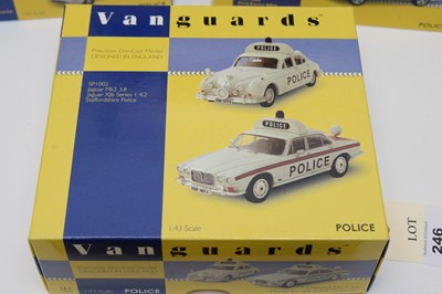 Lot 246 - A collection of Vanguards die-cast model police cars.
