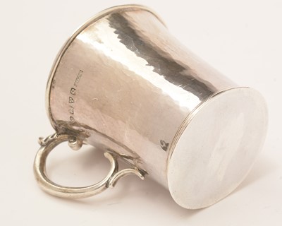 Lot 135 - A George VI silver Arts & Crafts christening mug, by Keswick School of Industrial Arts