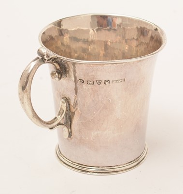 Lot 135 - A George VI silver Arts & Crafts christening mug, by Keswick School of Industrial Arts