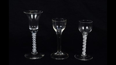 Lot 755 - Three Georgian Wine Glasses