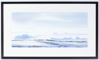 Lot 62 - Matt Forster - Hexham Blanketed by Winter Snow | watercolour