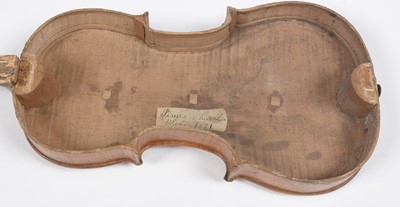 Lot 34 - Violin for restoration labelled James Charleton