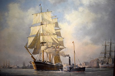 Lot 677 - Roger Desoutter - The Sailing Ship "Asta" and the Steam Tug "Reliant"