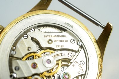 Lot 433 - International Watch Co (IWC): an 18ct yellow gold-cased wristwatch