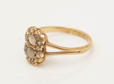 Lot 370 - A Victorian rose cut diamond dress ring