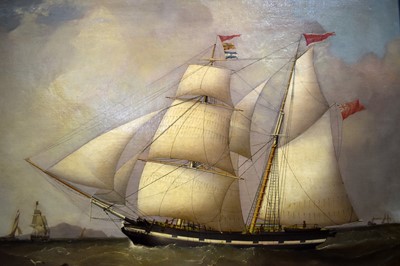 Lot 960 - Samuel Walters - The Liverpool Schooner Betsey Hall in Two Positions | oil