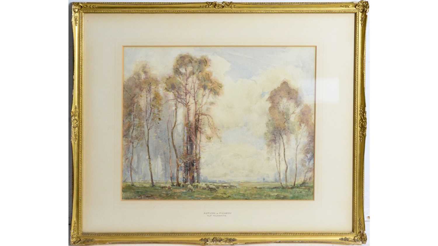 Lot 877 - Alfred Wildsmith - Autumn in Picardy | watercolour