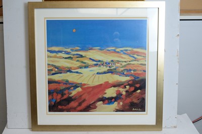 Lot 516 - Mary Batchelor - Sun Over Cornfield, and Field Patterns | limited edition giclee