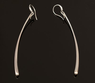 Lot 463 - Georg Jensen: a pair of silver earrings