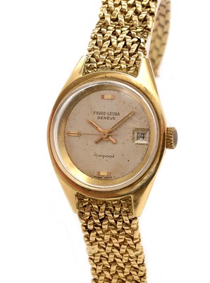 Lot 516 - Favre-Leuba Harpoon: an 18ct yellow gold lady's wristwatch