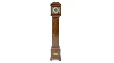 Lot 1211 - Nautical and Local History interest: a mid 20th C mahogany grandmother clock.