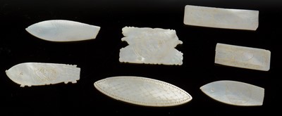 Lot 665 - Chinese mother of pearl gaming counters.